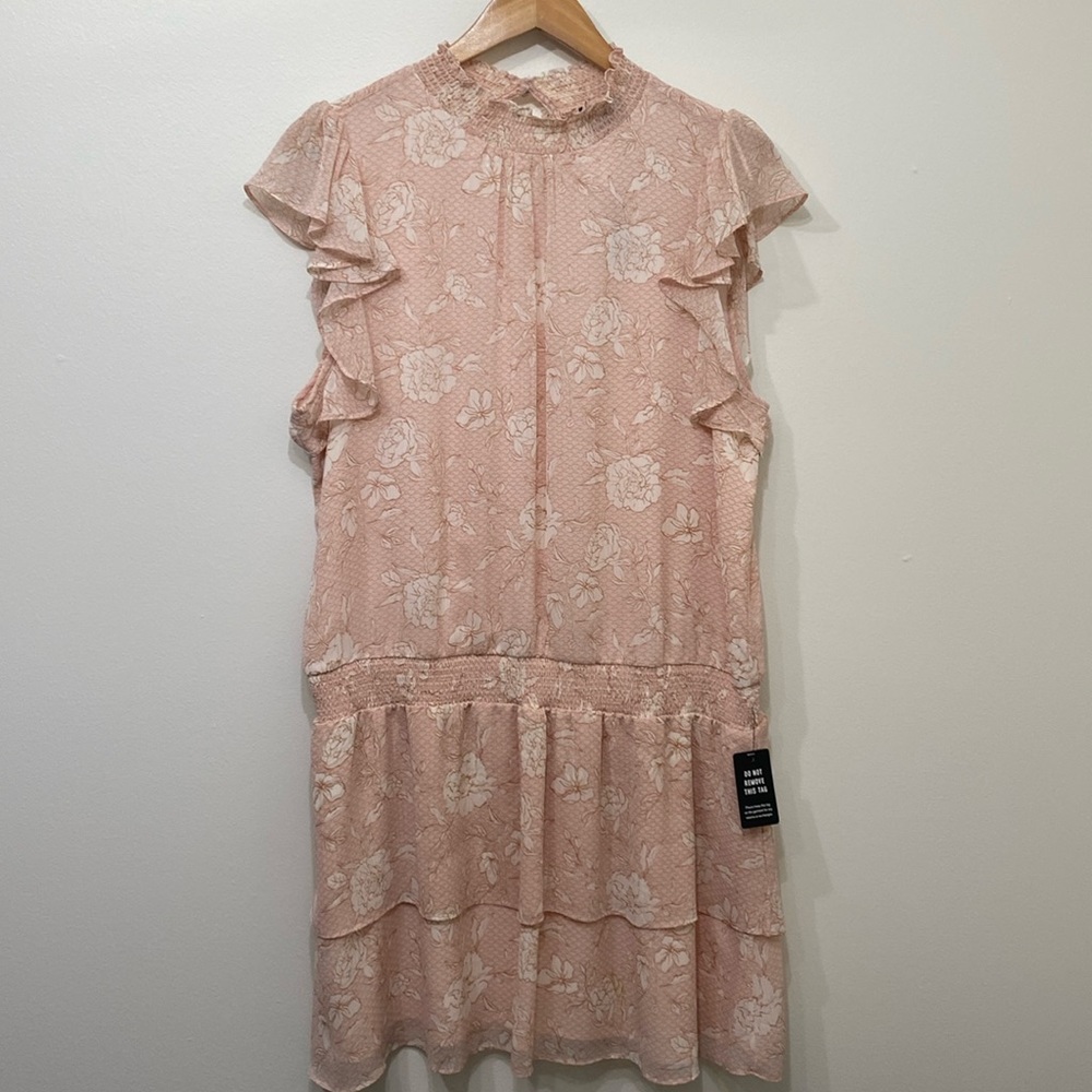 Pink floral dress